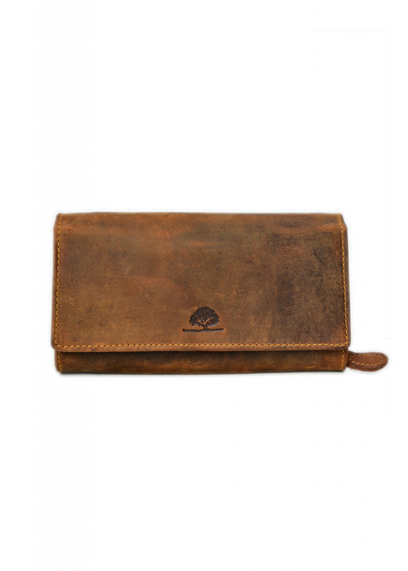 Vintage Damenkombibörse lang RFID Leder